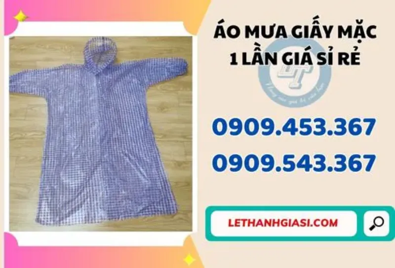 Các loại áo mưa giấy đa dạng trên thị trường