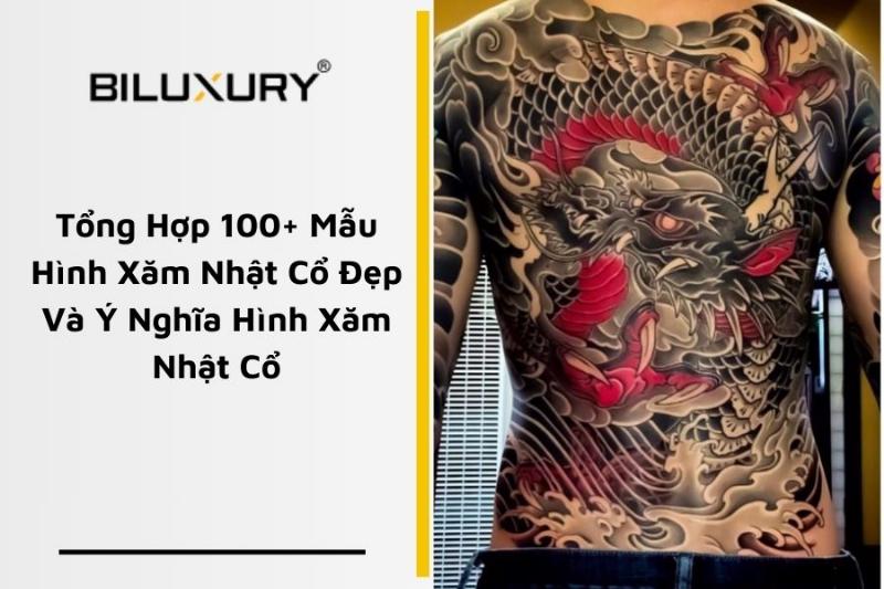 Hình xăm Nhật cổ full tay trắng đen với chủ đề rồng uyển chuyển giữa mây và sóng, thể hiện sức mạnh và sự bảo vệ.