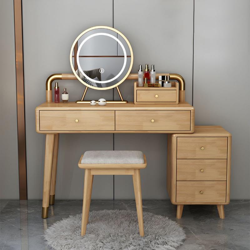 Kệ trang điểm gỗ tự nhiên sang trọng