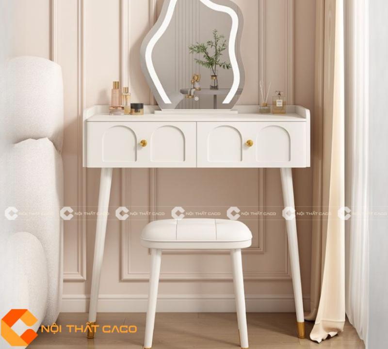 Kệ trang điểm màu trắng tinh tế