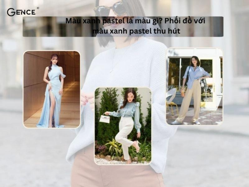 Kết hợp màu xanh dương pastel với các màu khác