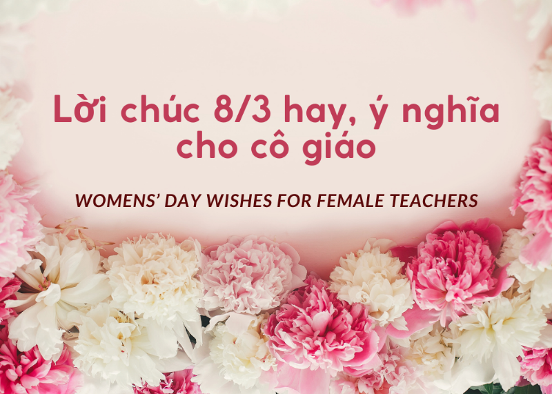 Lời chúc sinh nhật cô giáo cấp 1 2 3