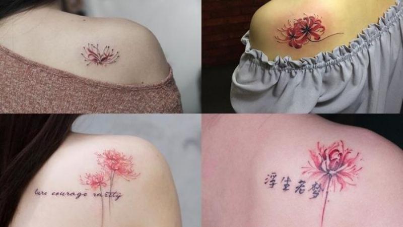Bộ sưu tập mẫu hình xăm mini đẹp cho nữ hình hoa lá như hoa hồng, bồ công anh, cành lá nhỏ