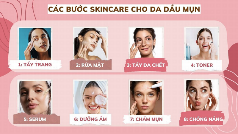 Làn da dầu với lỗ chân lông to và bóng nhờn, cần được chăm sóc đúng cách bằng toner cho da dầu.
