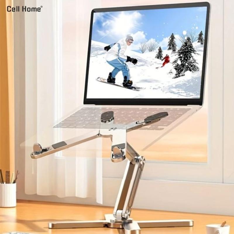 Hinh anh mot mau gia do laptop nhom co the dieu chinh linh hoat chieu cao va goc nghieng phu hop voi nhieu nguoi dung