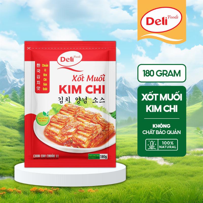 Hinh anh day du cac nguyen lieu tu nhien dung de pha che sot muoi kim chi chuan vi Han Quoc
