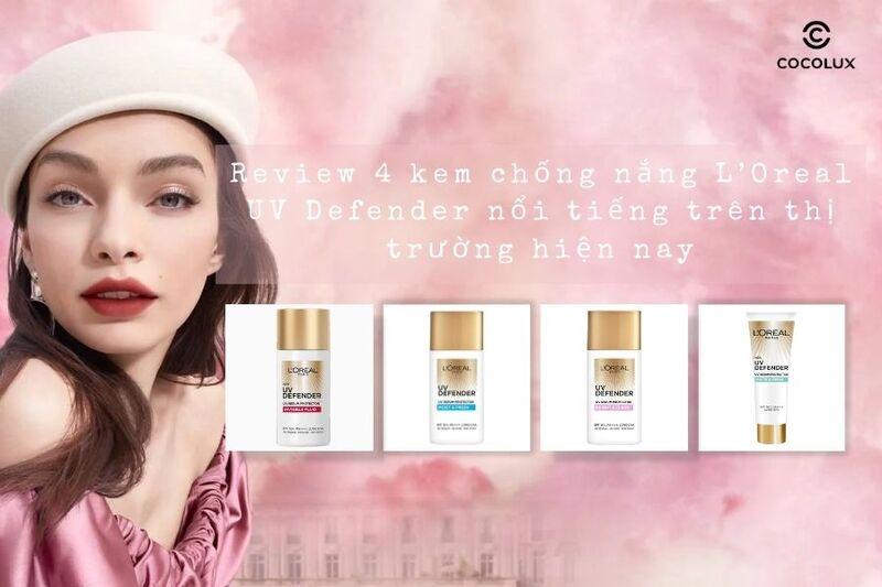 Hinh anh review kem chong nang Loreal UV Defender Bright Clear nang tong cho da sang min