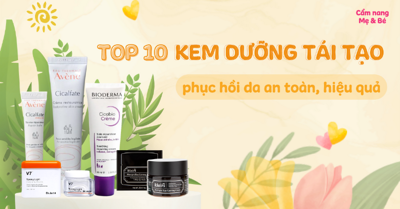 Các sản phẩm dưỡng da phục hồi sau tái tạo da